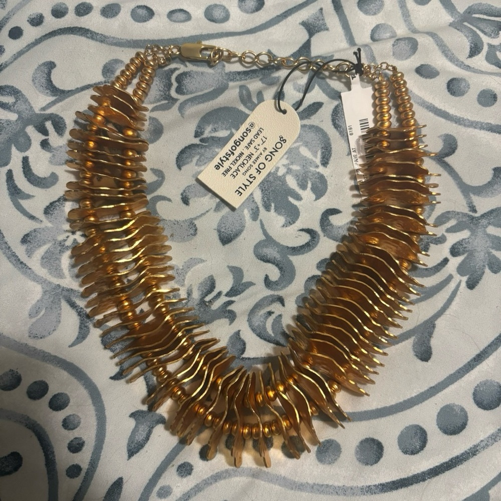 Song of style Gold Statement Necklace